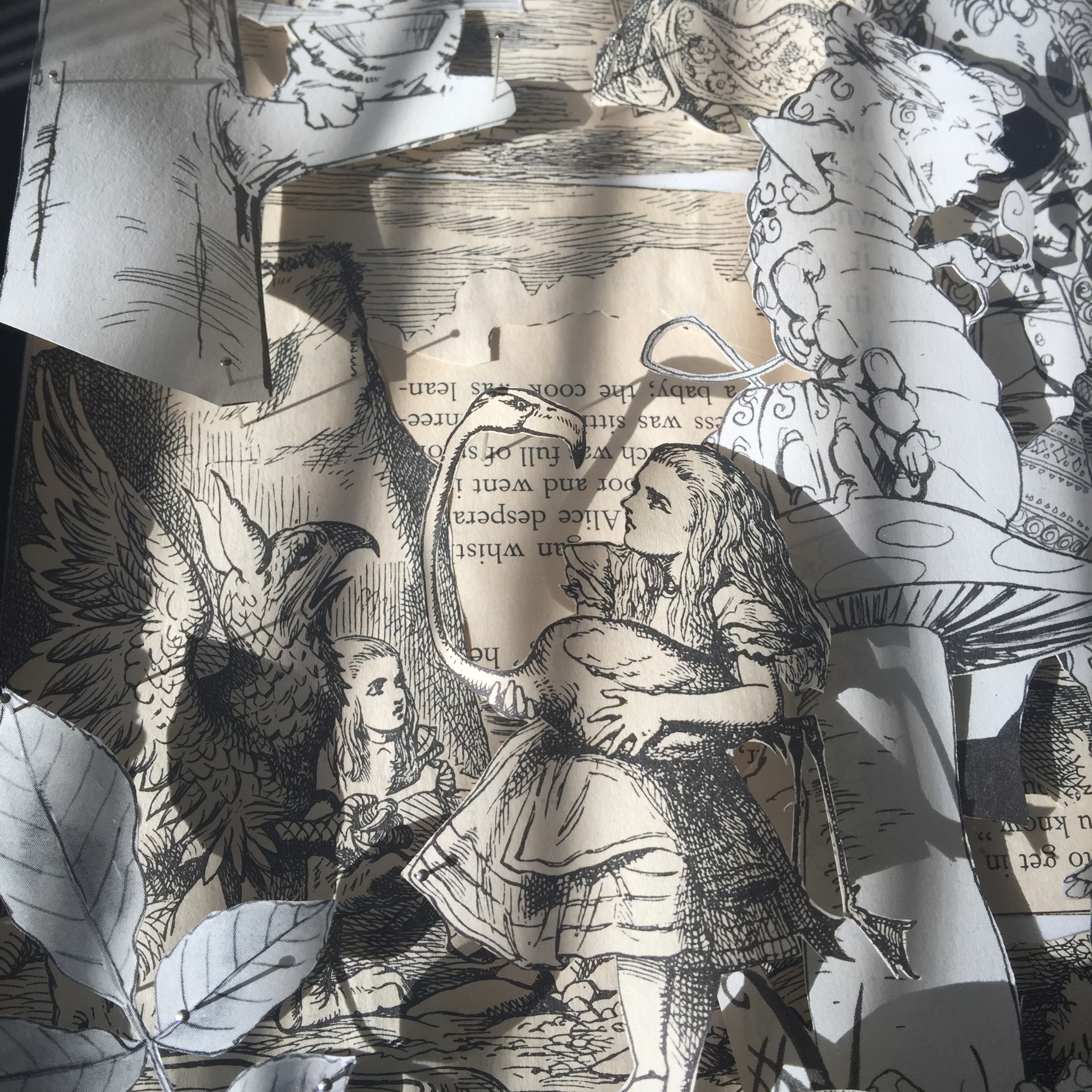 And Then There Were Two- Alice in Wonderland Shadowbox Process